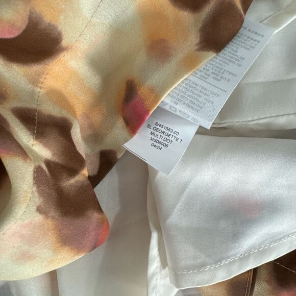 Banana Republic Slvls V Neck Maxi Dress Wm Sz M Twist-back Pale Yellow BrownNWT - Picture 10 of 10